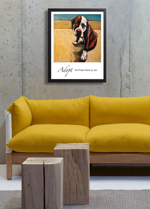 Bambi ~ Adopt To Find True Love Giclée Dog Print - An Act of Dog-Museum of Compassion 