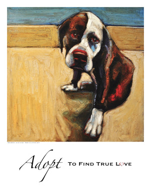 Bambi ~ Adopt To Find True Love Giclée Dog Print - An Act of Dog-Museum of Compassion 