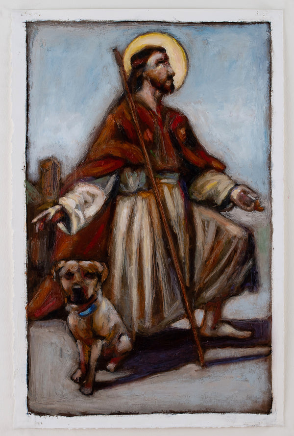 St.Roch ~ Patron Saint of Dogs/Original Painting