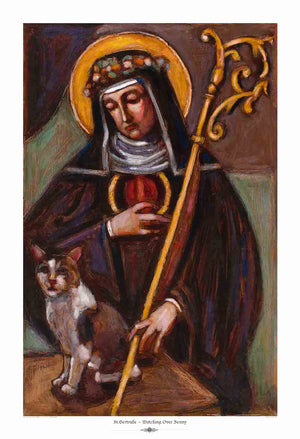St. Gertrude ~ Patron Saint of Cats - An Act of Dog-Museum of Compassion 